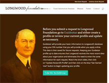 Tablet Screenshot of longwoodfoundation.org